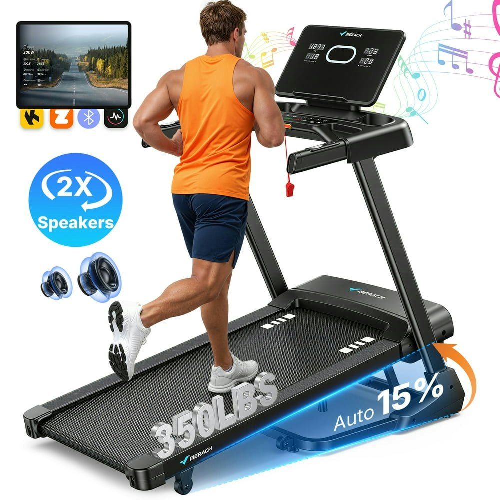 Merach 3.5HP Folding Treadmill: $499.99
