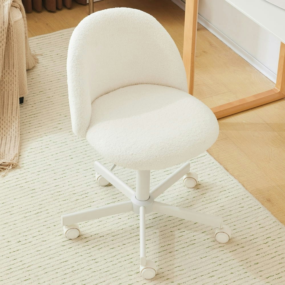 Ktaxon Armless Teddy Velvet Swivel Office Chair: $59.99 Ktaxon Armless Teddy Velvet Swivel Office Chair: $59.99