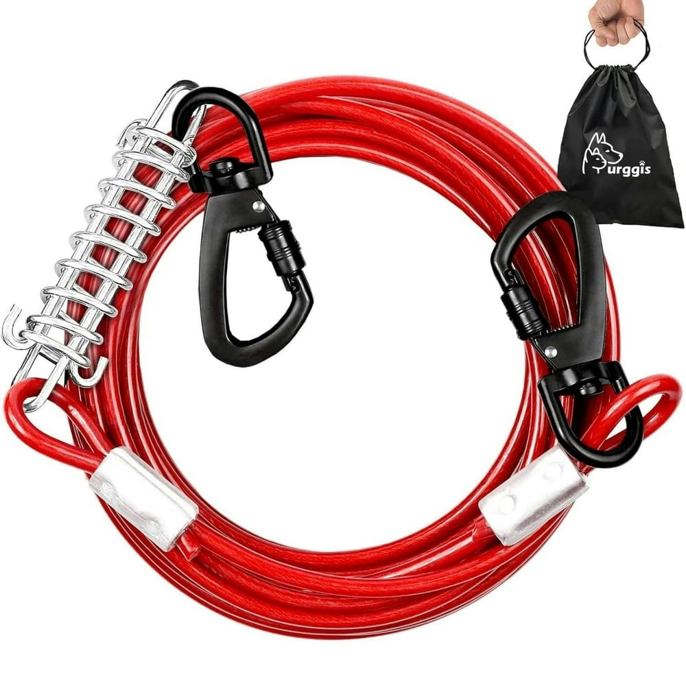 Furggis 20-Foot Heavy-Duty Dog Tie-Out Cable: $16.03 Furggis 20-Foot Heavy-Duty Dog Tie-Out Cable: $16.03