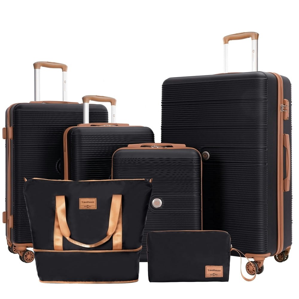 Travelhouse 6-Piece Hardshell Spinner Luggage Set: $109.99