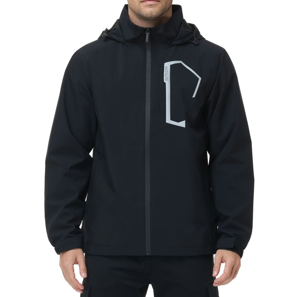 Men's Lightweight Waterproof Hooded Rain Jacket: $35.99