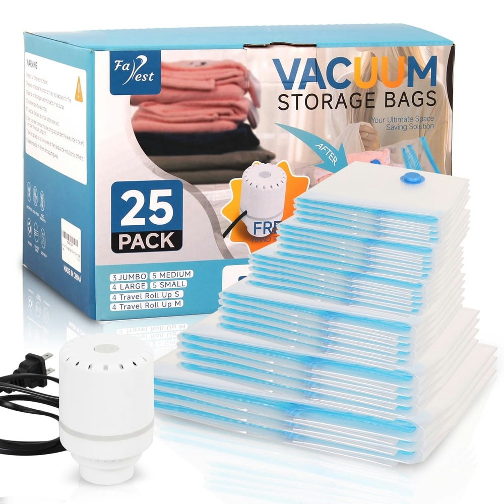 FaRest Vacuum Storage Bags with Electric Air Pump 25-Pack: $23.08 FaRest Vacuum Storage Bags with Electric Air Pump 25-Pack: $23.08