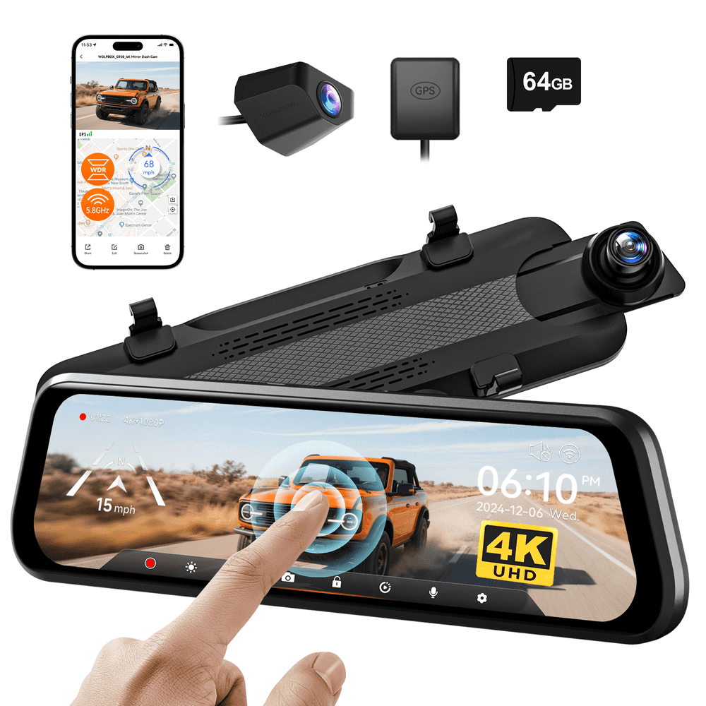 WolfBox 4K Dual Dashcam with 10-Inch Touch Screen: $139.99 WolfBox 4K Dual Dashcam with 10-Inch Touch Screen: $139.99
