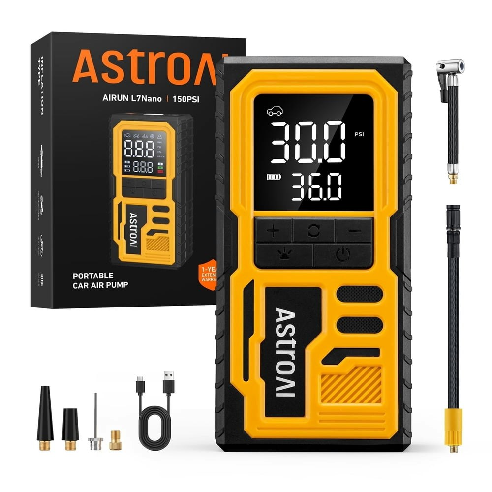 AstroAI 150-PSI Cordless Portable Tire Inflator: $22.79 AstroAI 150-PSI Cordless Portable Tire Inflator: $22.79