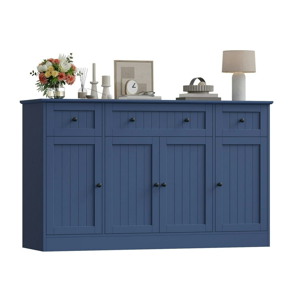 Homfa 55-Inch 4-Door 3-Drawer Farmhouse Sideboard Credenza: $189.97 Homfa 55-Inch 4-Door 3-Drawer Farmhouse Sideboard Credenza: $189.97