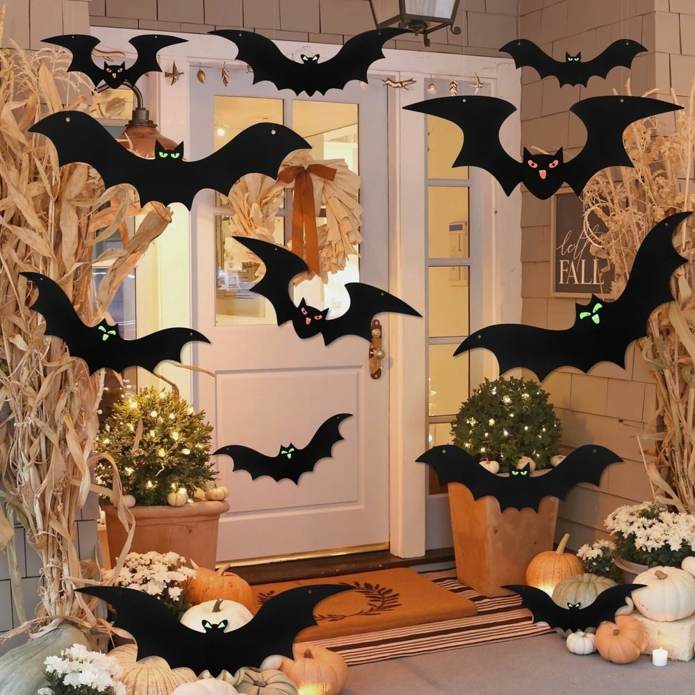 Zsiparty Hanging Bat Halloween Decorations 24-Pack: $13.99