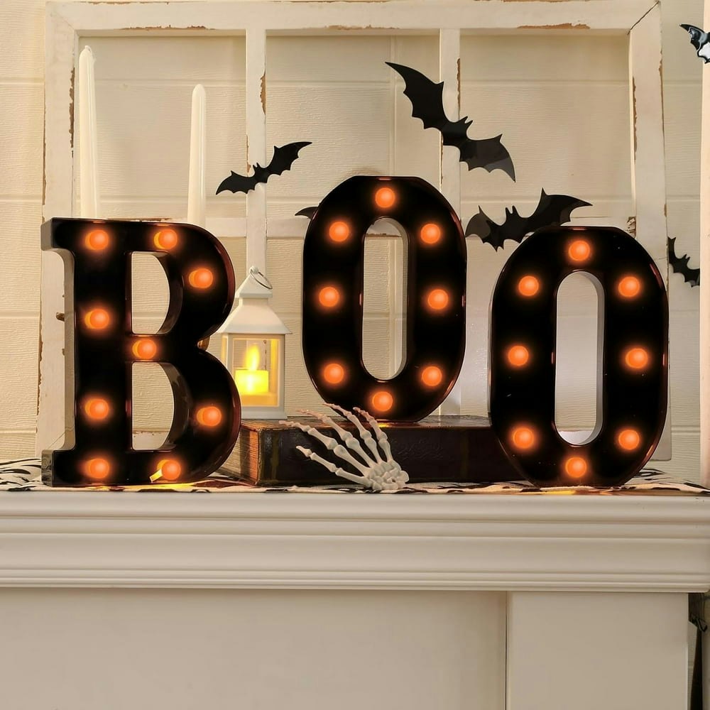 Tetou LED Halloween BOO Sign: $19.99