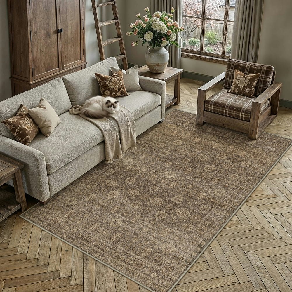 Berthmeer 5'x7' Floral Area Rug: $41.79 Berthmeer 5'x7' Floral Area Rug: $41.79