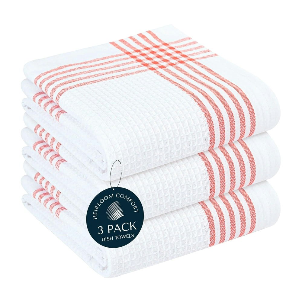 Heirloom Comfort 16" x 26" Waffle Weave Kitchen Towels 3-Pack: $12.99 Heirloom Comfort 16" x 26" Waffle Weave Kitchen Towels 3-Pack: $12.99