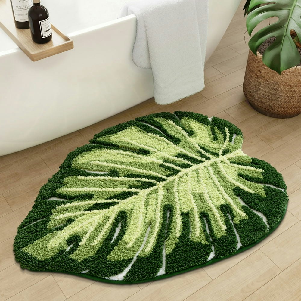 Pabube 24"x32" Monstera Leaf Bath Rug: $25.99 Pabube 24"x32" Monstera Leaf Bath Rug: $25.99