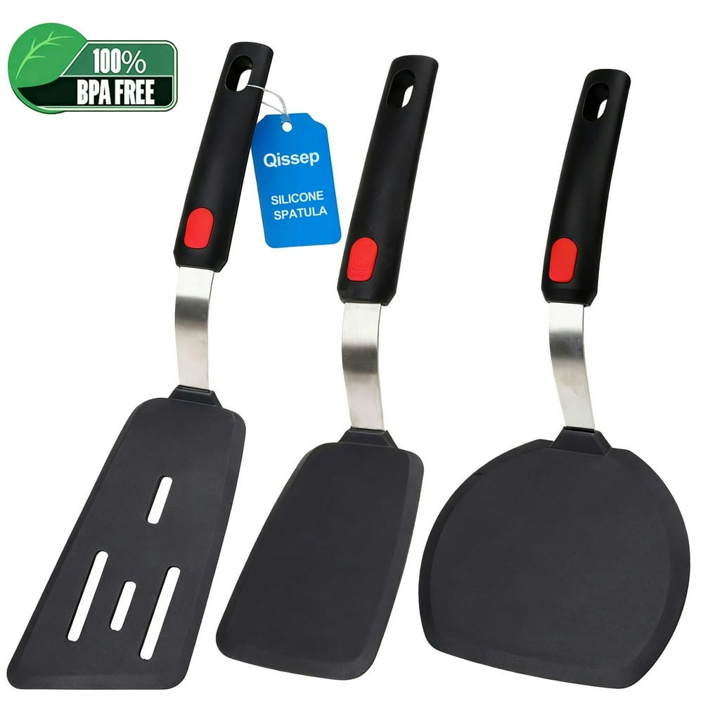 Qissep 600°F Heat-Resistant Silicone Spatula Turner 3-Pack: $16.99 Qissep 600°F Heat-Resistant Silicone Spatula Turner 3-Pack: $16.99