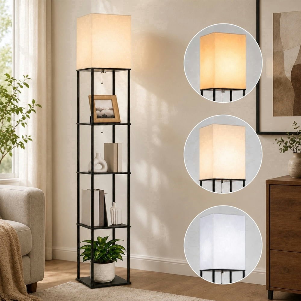 Daybetter 69-Inch 3-Color Floor Lamp with Shelves: $41.99 Daybetter 69-Inch 3-Color Floor Lamp with Shelves: $41.99