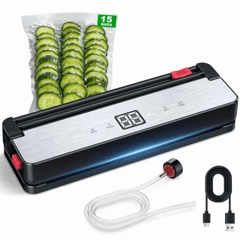 Tinana 75kPa Cordless Vacuum Sealer Machine with 15 Bags: $29.69