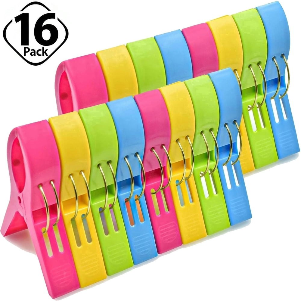Minorsun Beach Chair Towel Clips 16-Pack: $12.24
