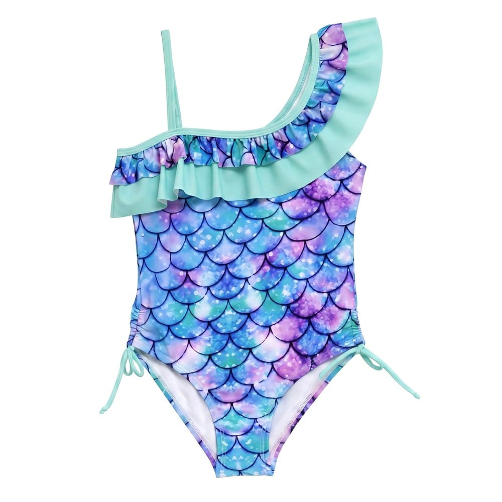 Nipaxo Girls' One-Piece Mermaid Scale Swimsuit: $10