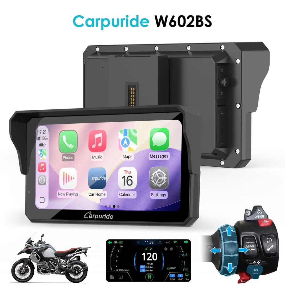 Carpuride W602BS Pro 6.25-inch Motorcycle GPS Screen: $329.99