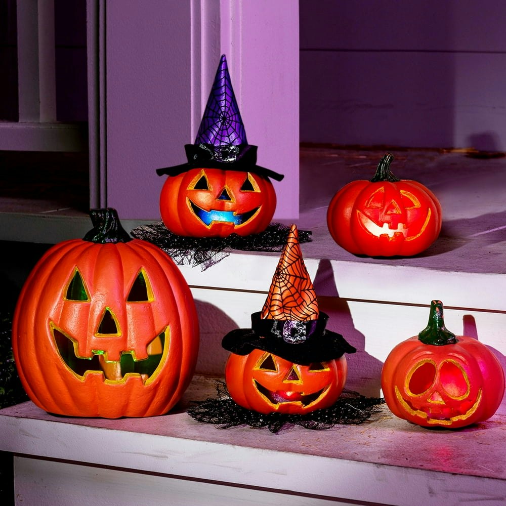 Joyfy Light-Up Halloween Pumpkin Decorations 5-Pack: $48.56