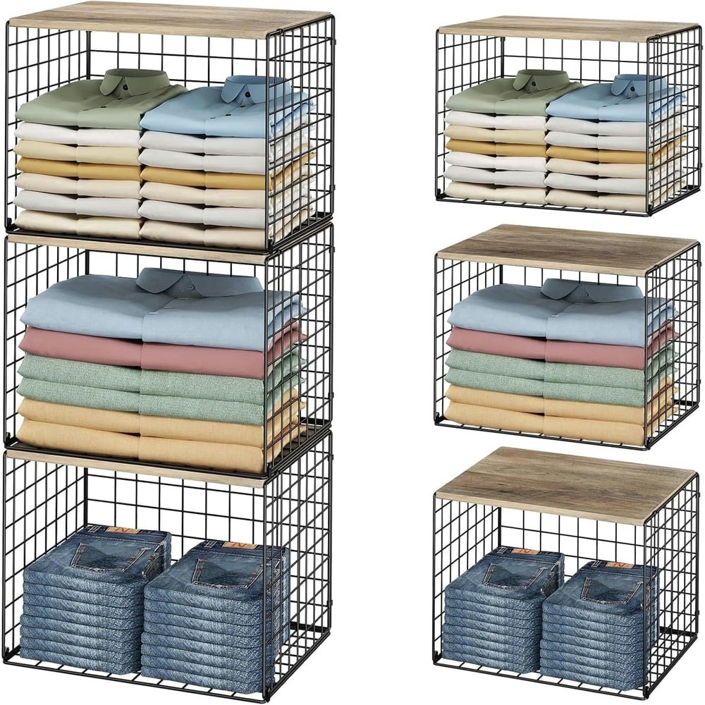 Huxidaja Stackable Closet Organizer Storage Bins: $39.99 Huxidaja Stackable Closet Organizer Storage Bins: $39.99