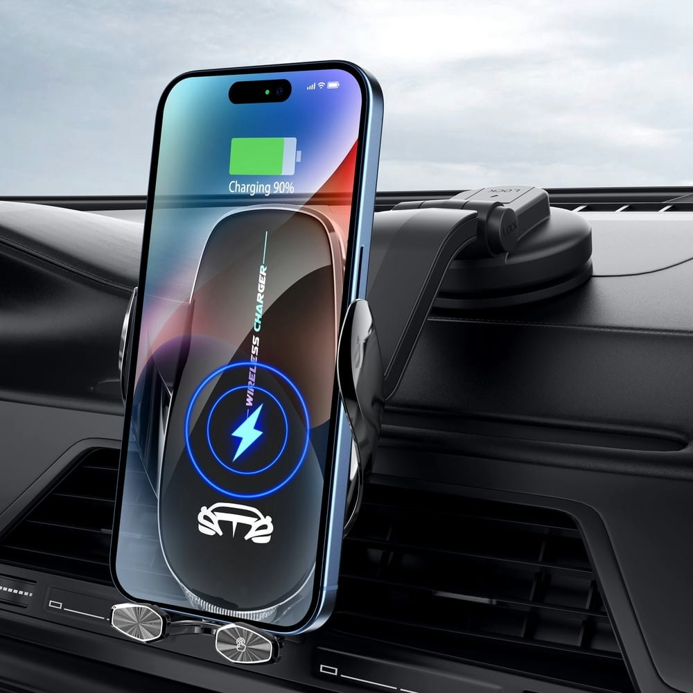 Delpattern 15W Auto-Clamping Wireless Car Charger: $17.99 Delpattern 15W Auto-Clamping Wireless Car Charger: $17.99