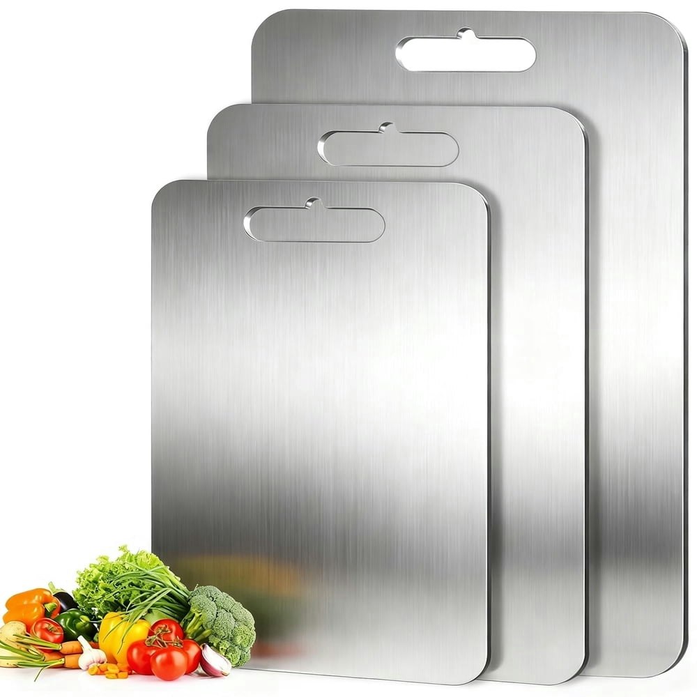Tinana Stainless Steel Cutting Board 3-Piece Set: $32.99 Tinana Stainless Steel Cutting Board 3-Piece Set: $32.99