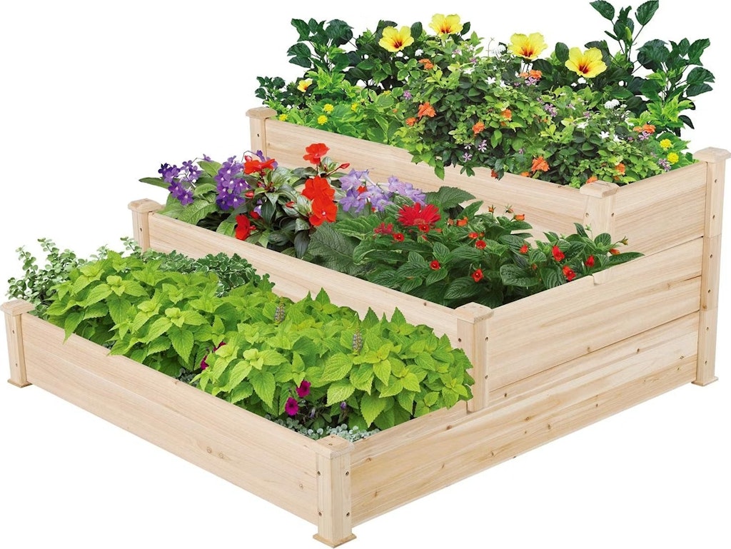 Yaheetech 3-Tier Raised Garden Bed: $48