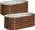 SnugNiture Oval Galvanized Raised Garden Bed 2-Pack for $57 + free shipping