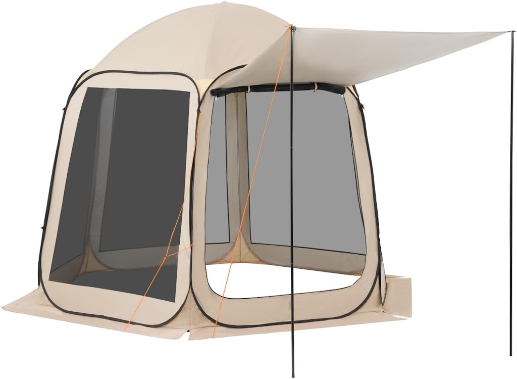 Vevor 10-Foot Pop-Up Screen House Tent w/ Awning: $86