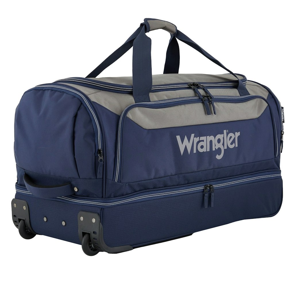 Wrangler 30" Drop-Bottom Rolling Travel Duffel: $28