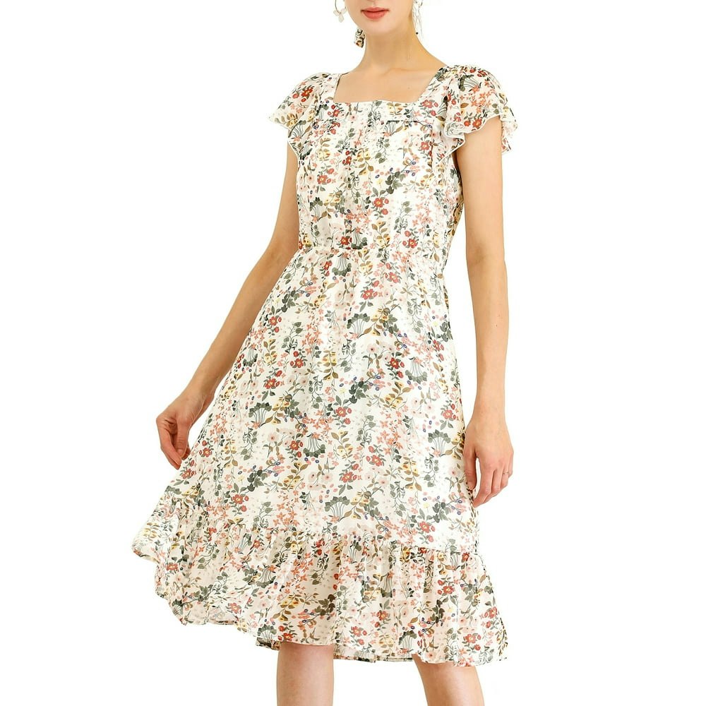 Inspire Chic Women's Floral Print Midi Dress: $28.49 Inspire Chic Women's Floral Print Midi Dress: $28.49
