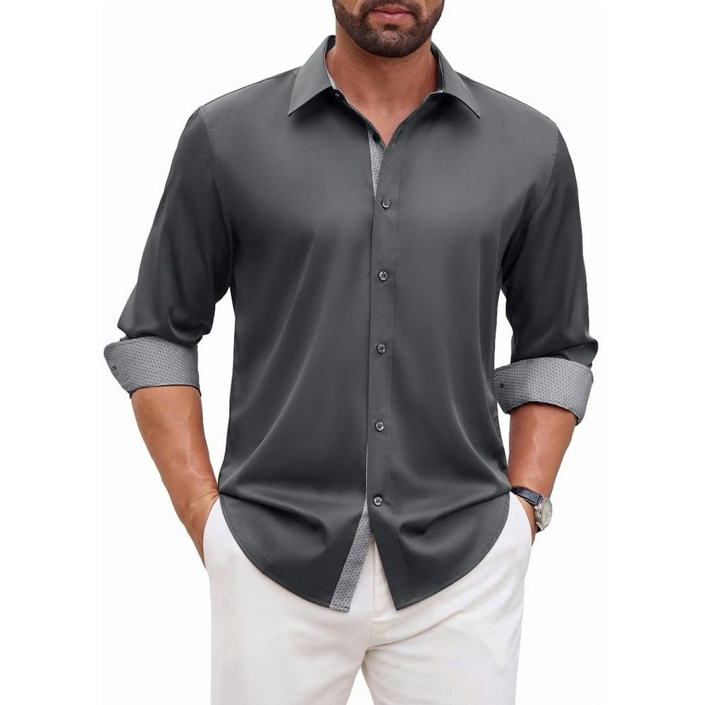 Sogami Men's Long Sleeve Stretch Dress Shirt: $16.99