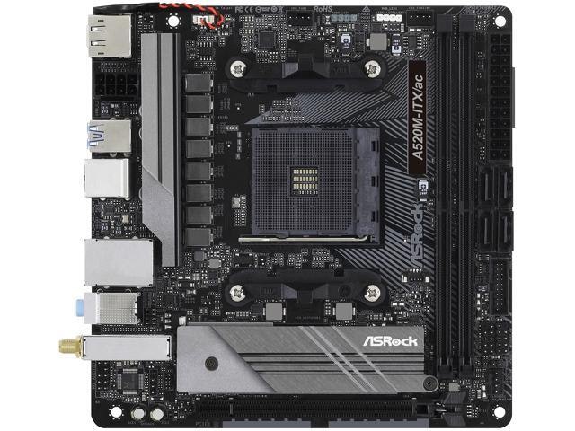 ASRock A520M-ITX/AC AM4 Mini ITX Motherboard: $149.99 ASRock A520M-ITX/AC AM4 Mini ITX Motherboard: $149.99