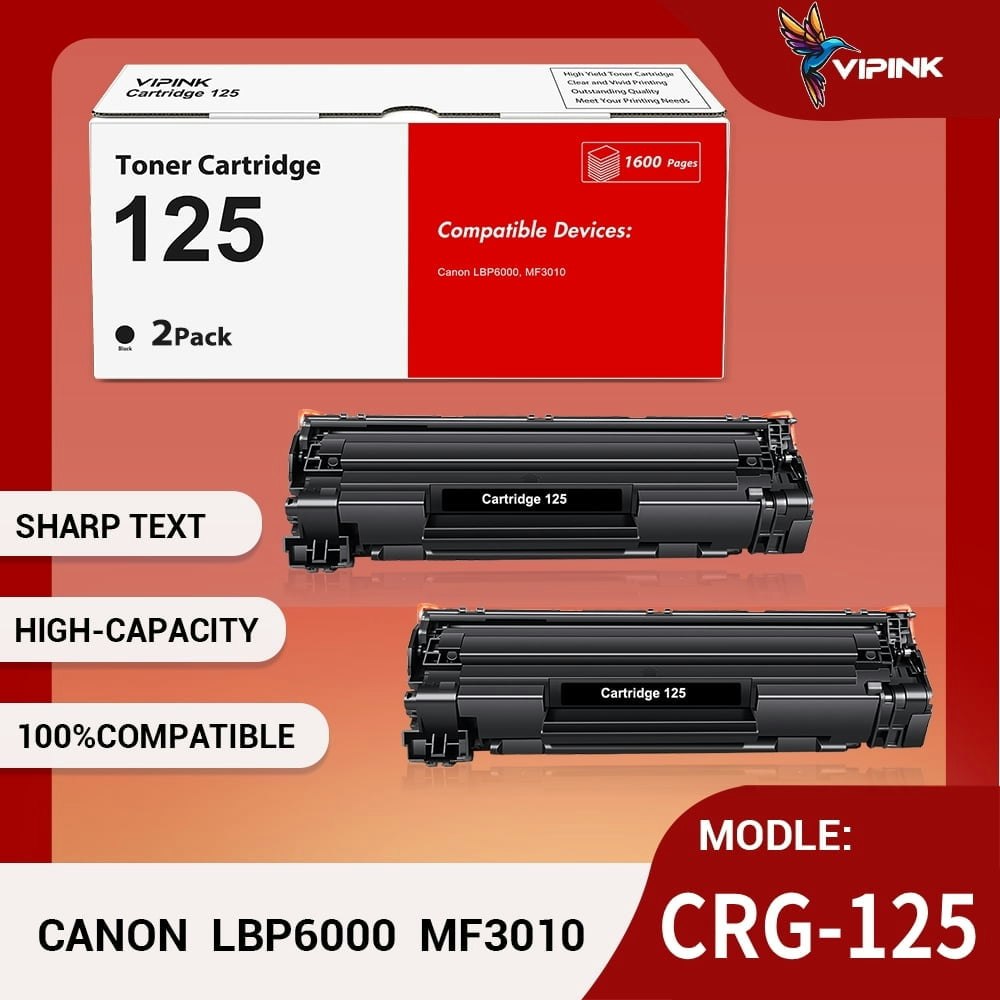 Vipink 125 Black Toner Cartridge 2-Pack: $17.75 Vipink 125 Black Toner Cartridge 2-Pack: $17.75