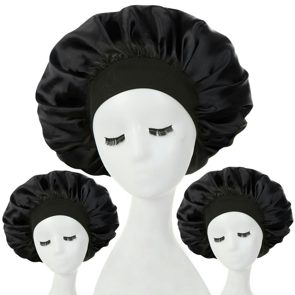 Aowoo Silk Hair Bonnet 3-Pack: $8.09 Aowoo Silk Hair Bonnet 3-Pack: $8.09