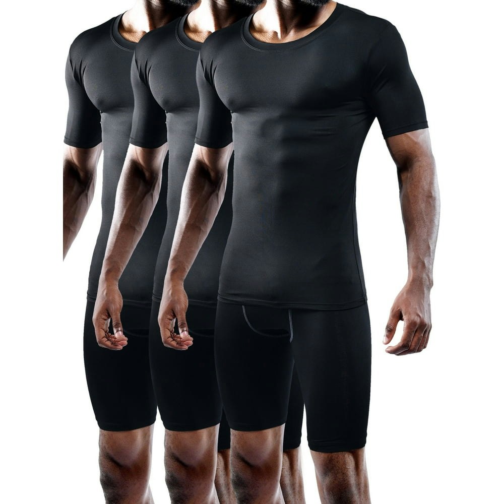 Neleus Men's Athletic Tight Fitting Base Layer Short Sleeve Shirt 3-Pack: $23.85 Neleus Men's Athletic Tight Fitting Base Layer Short Sleeve Shirt 3-Pack: $23.85