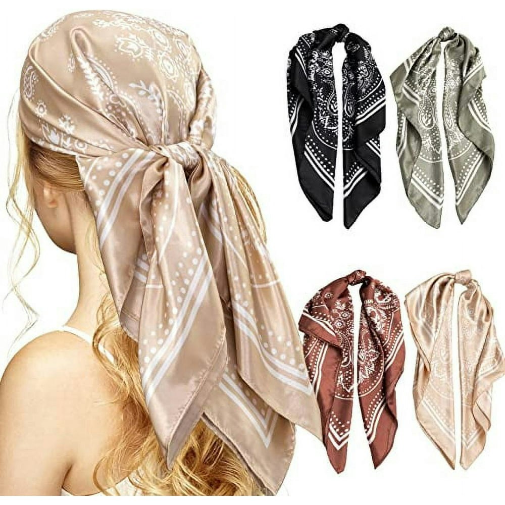HBlife Square Satin Head Scarf 4-Pack: $12.59 HBlife Square Satin Head Scarf 4-Pack: $12.59