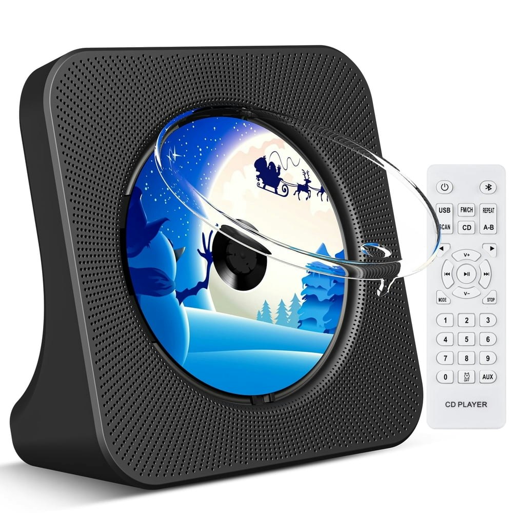 Qoosea Portable Desktop Bluetooth CD Player: $27.27