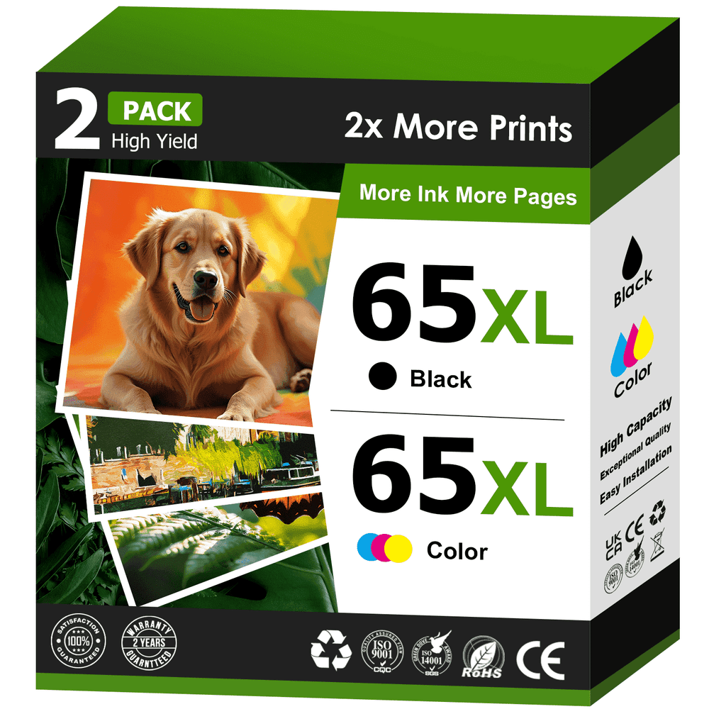 HP 65XL Black and Tri-Color Ink Cartridge 2-Pack: $26.75 HP 65XL Black and Tri-Color Ink Cartridge 2-Pack: $26.75