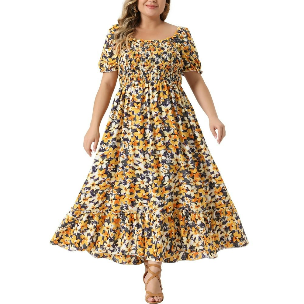 Grace & Grandeur Women's Plus Size Floral Maxi Dress: $33.69 Grace & Grandeur Women's Plus Size Floral Maxi Dress: $33.69