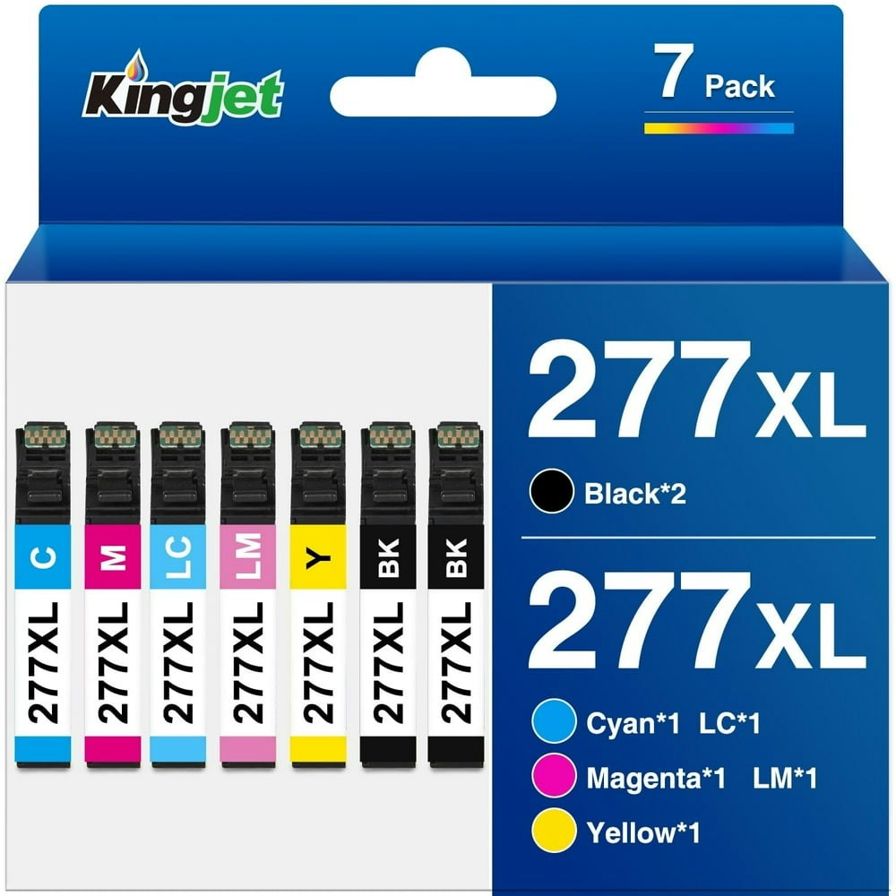Kingjet 277XL Ink Cartridge 7-Pack: $27.99 Kingjet 277XL Ink Cartridge 7-Pack: $27.99