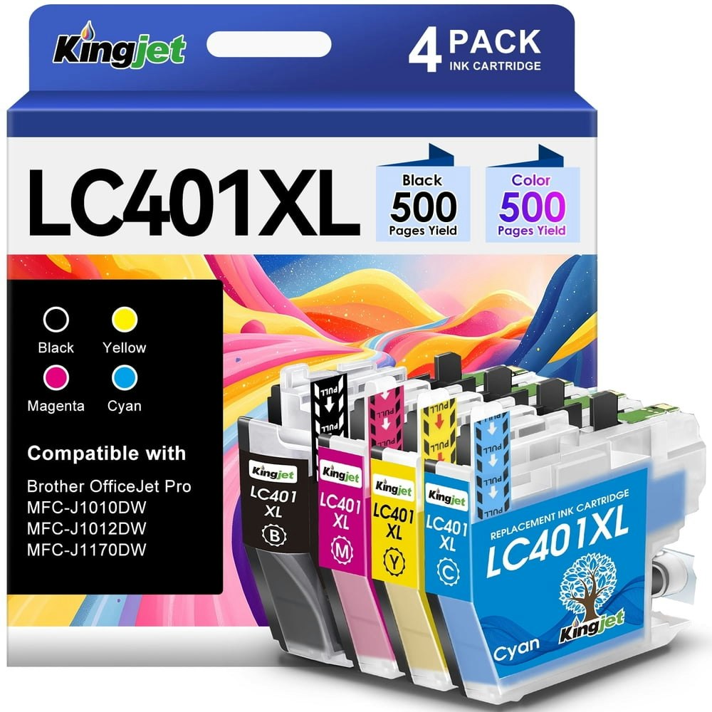 Brother LC401XL Ink Cartridges 4-Pack: $15.59 Brother LC401XL Ink Cartridges 4-Pack: $15.59