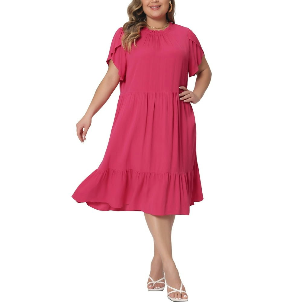 Grace & Grandeur Women's Plus Size Rayon Midi Dress: $26.99 Grace & Grandeur Women's Plus Size Rayon Midi Dress: $26.99