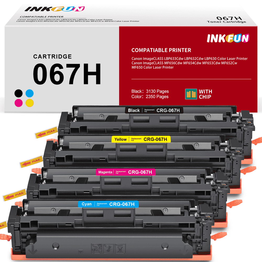Canon 067H Toner Cartridge 4-Pack: $48.23 Canon 067H Toner Cartridge 4-Pack: $48.23