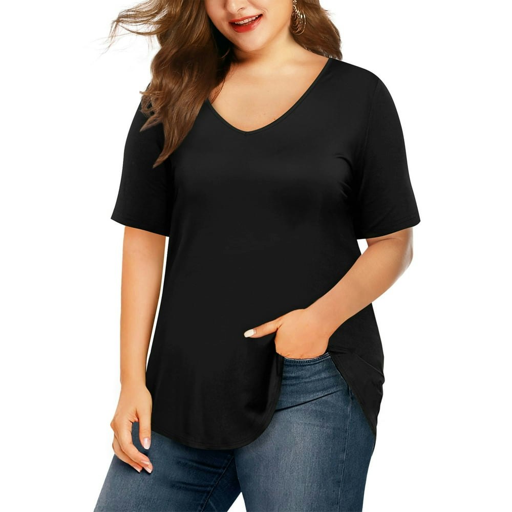 Jylfc Women's V-Neck Short Sleeve Tunic T-Shirt: $11.99