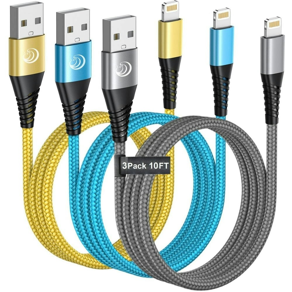 Aioneus 10ft 3A Braided Charging Cable 3-Pack: $11.99 Aioneus 10ft 3A Braided Charging Cable 3-Pack: $11.99