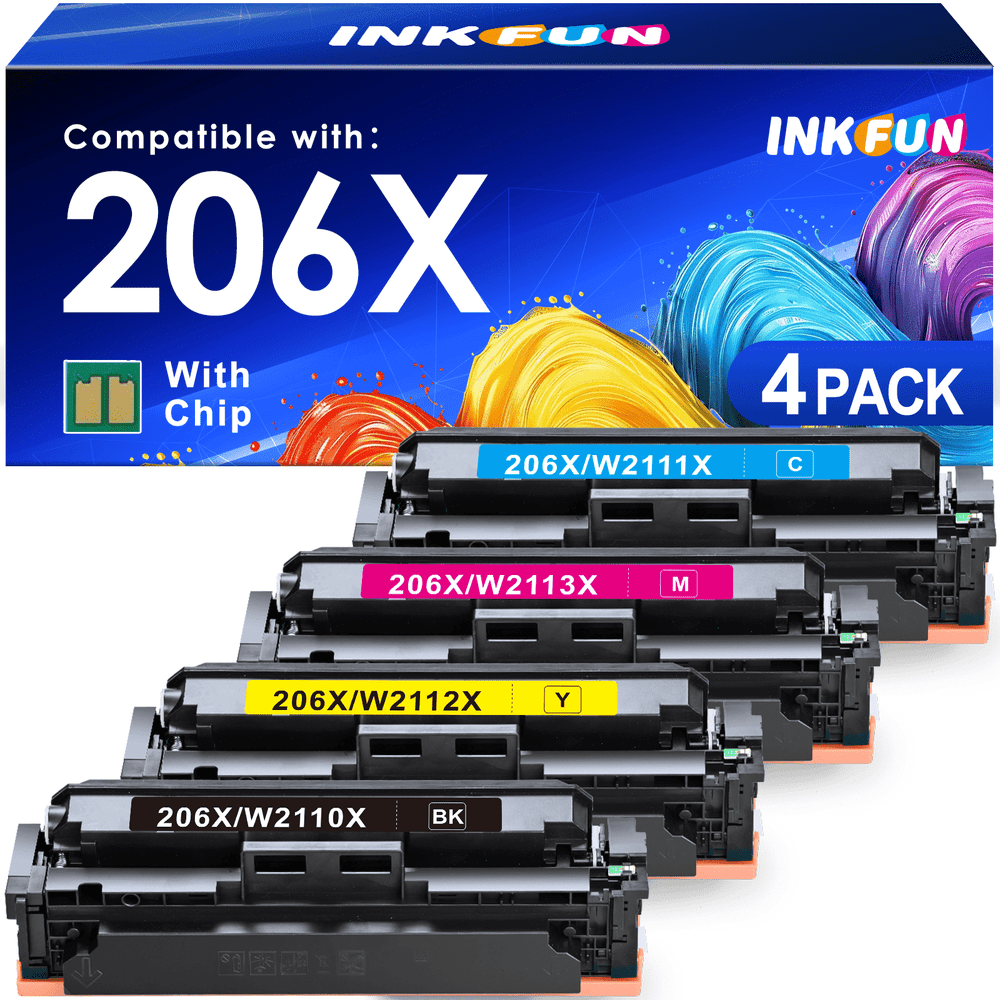 206X Toner Cartridge 4-Pack for HP Laserjet Pro MFP M283fdw M283cdw M255dw: $54.29 206X Toner Cartridge 4-Pack for HP Laserjet Pro MFP M283fdw M283cdw M255dw: $54.29