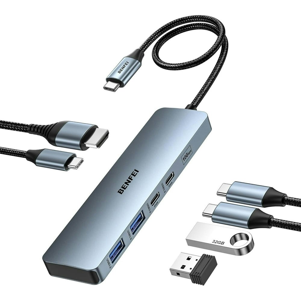 Benfei 6-in-1 USB-C Hub: $19.79 Benfei 6-in-1 USB-C Hub: $19.79