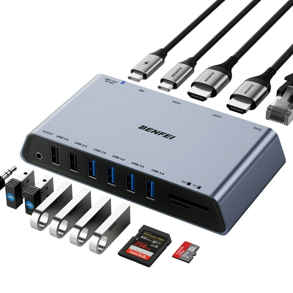 Benfei 12-in-1 USB 3.0 DisplayLink Docking Station: $98.99 Benfei 12-in-1 USB 3.0 DisplayLink Docking Station: $98.99
