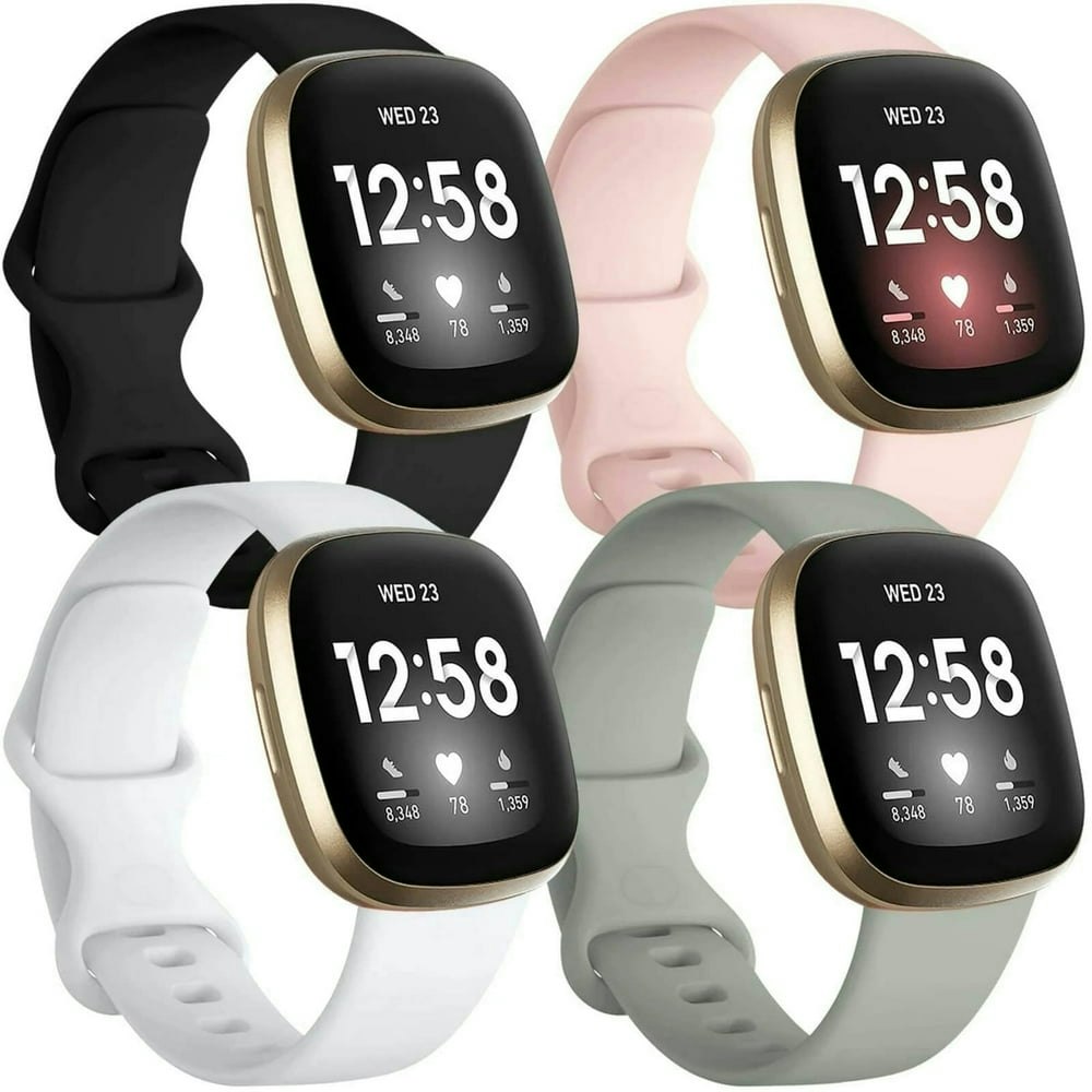 Geak Silicone Sport Bands for Fitbit Versa 3/4/Sense/Sense 2 4-Pack: $10.79 Geak Silicone Sport Bands for Fitbit Versa 3/4/Sense/Sense 2 4-Pack: $10.79