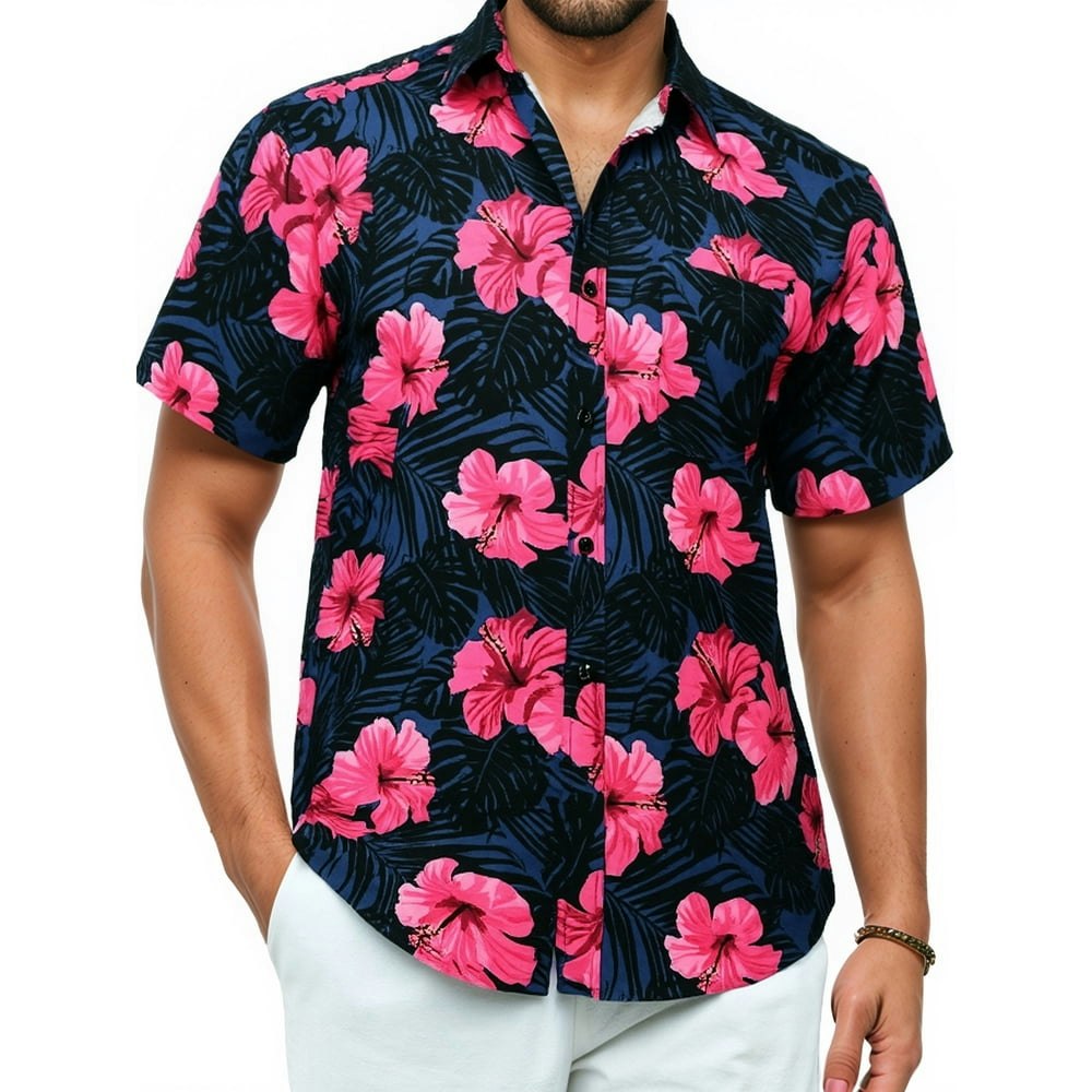 Men's Tropical Floral Short-Sleeve Hawaiian Shirt: $14.99 Men's Tropical Floral Short-Sleeve Hawaiian Shirt: $14.99
