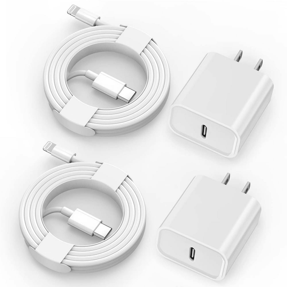 20W PD Fast Charger Block and 6ft Cable 2-Pack: $11.99